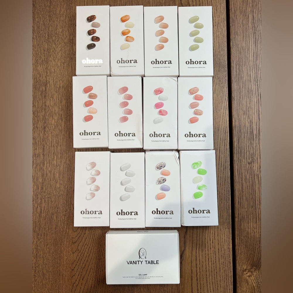 Lot of Ohora gel nails and Vanity Table lamp